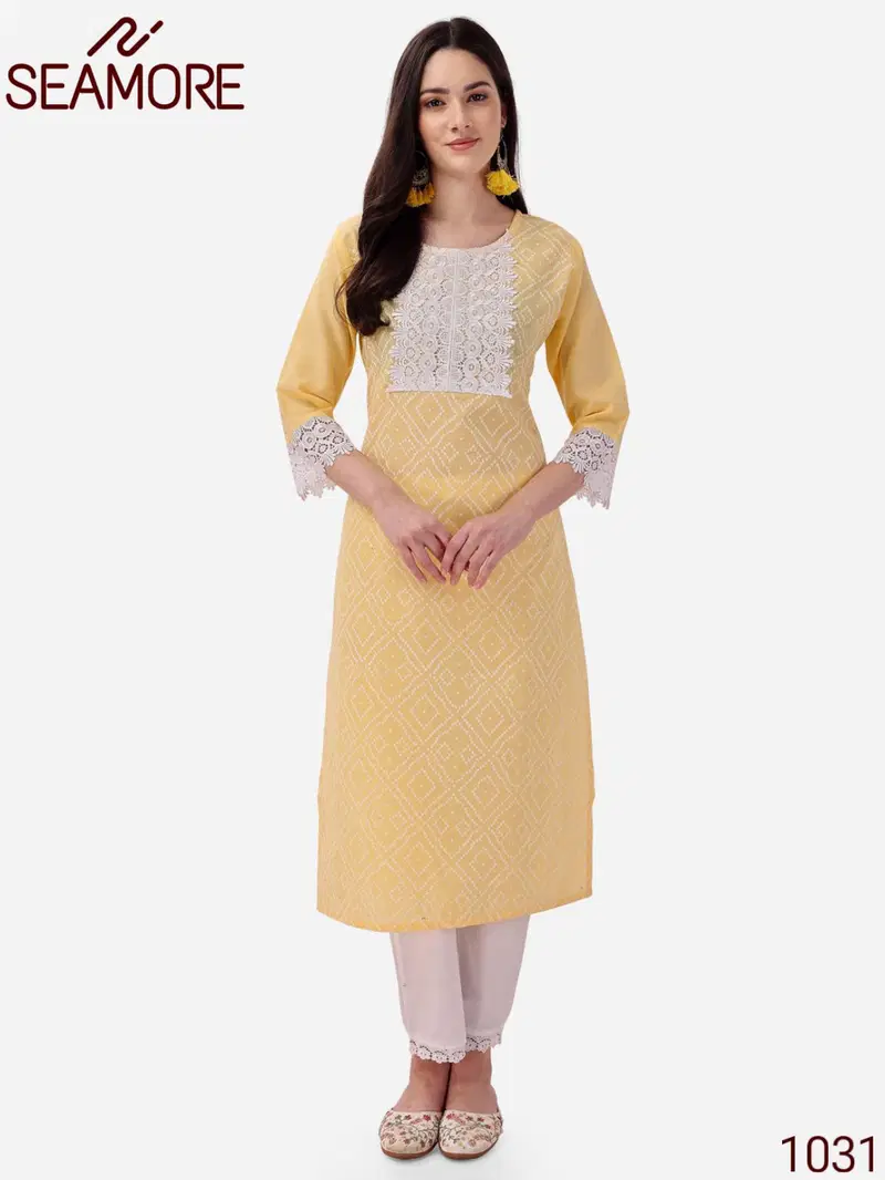 Deepkalaa By Seamore Cotton printed Kurti With Bottom Wholesale Market In Surat